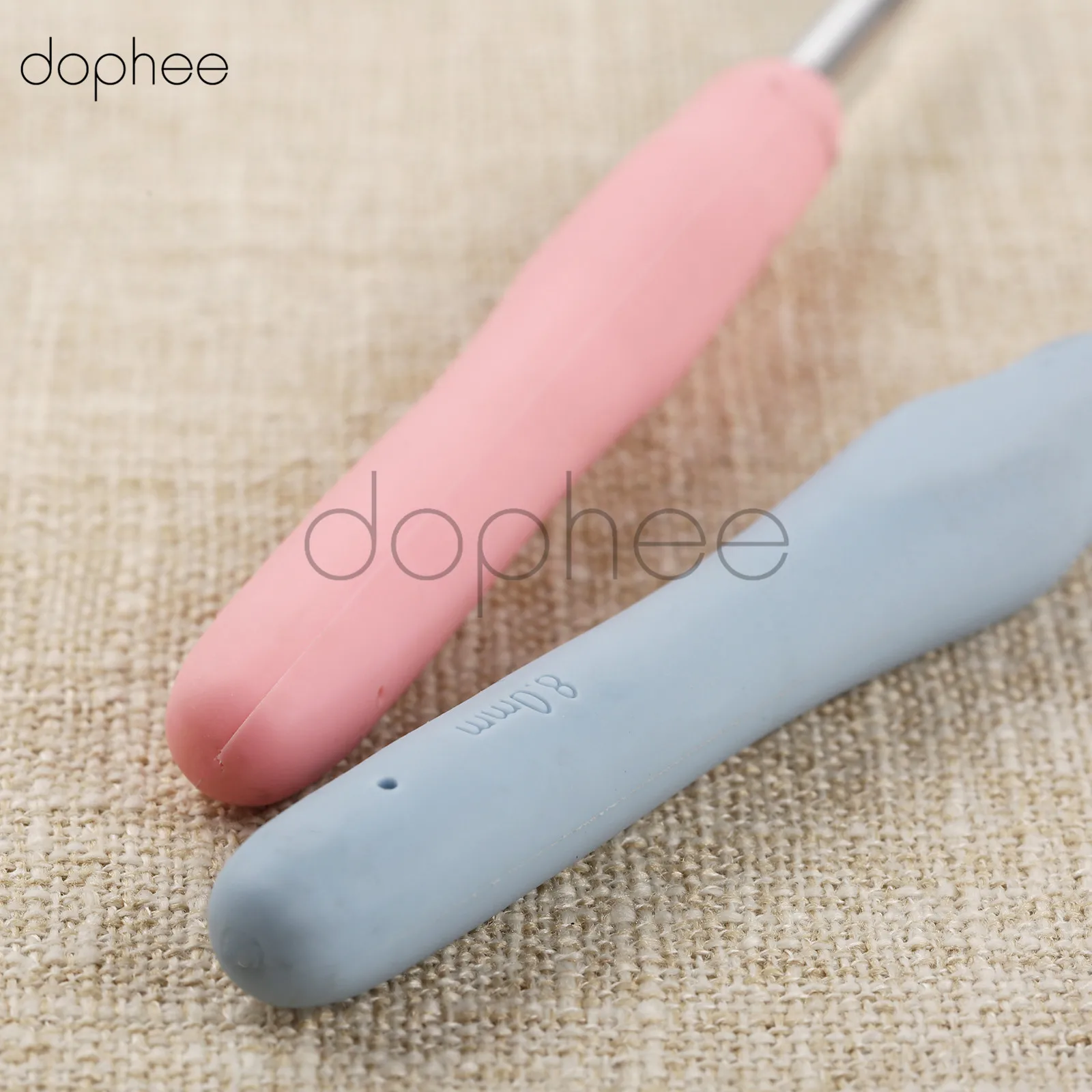 Вязальные спицы dophee 2 шт./компл. 7 мм/8 мм ручка из ТПР вязальные крючки с толстой
