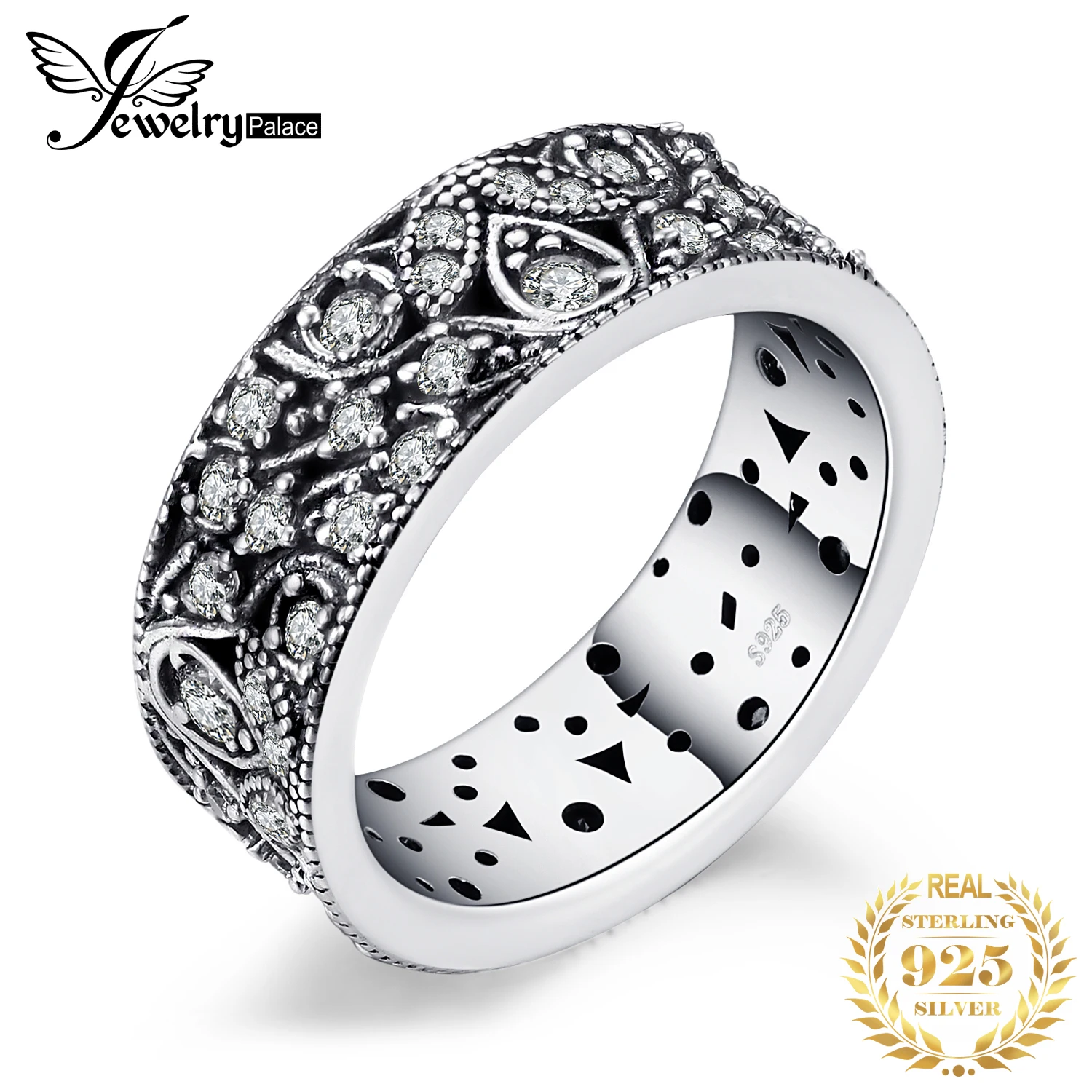 Jewelrypalace стерлингового серебра 925 Hollow oOut цветок заявление кольцо