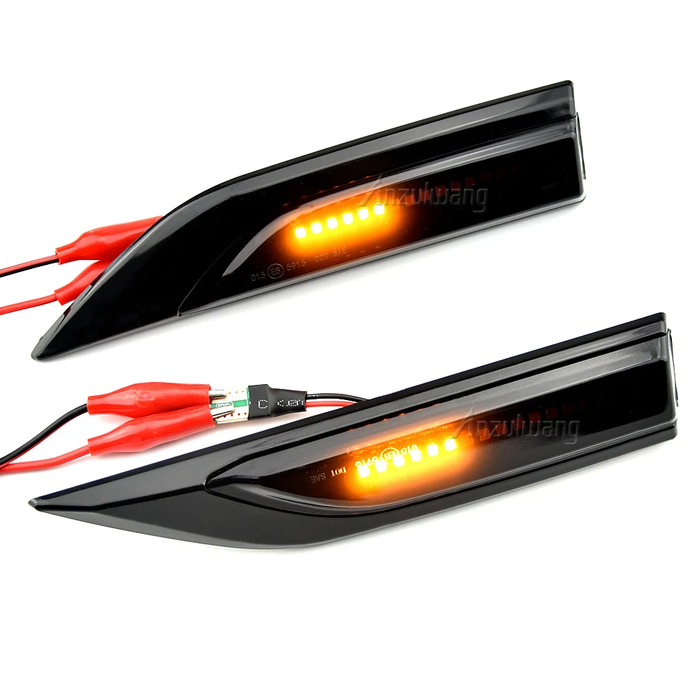 2Pcs Dynamic Blinker LED Side Light Turn Signal Marker Lamp Car Styling Amber For VW Transporter T6 Multivan Caddy MK4 2015-2019 - купить по