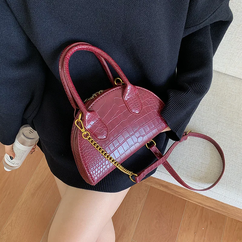Женская сумка в стиле ретро осень и зима 2019 новая тоут с крокодиловым узором