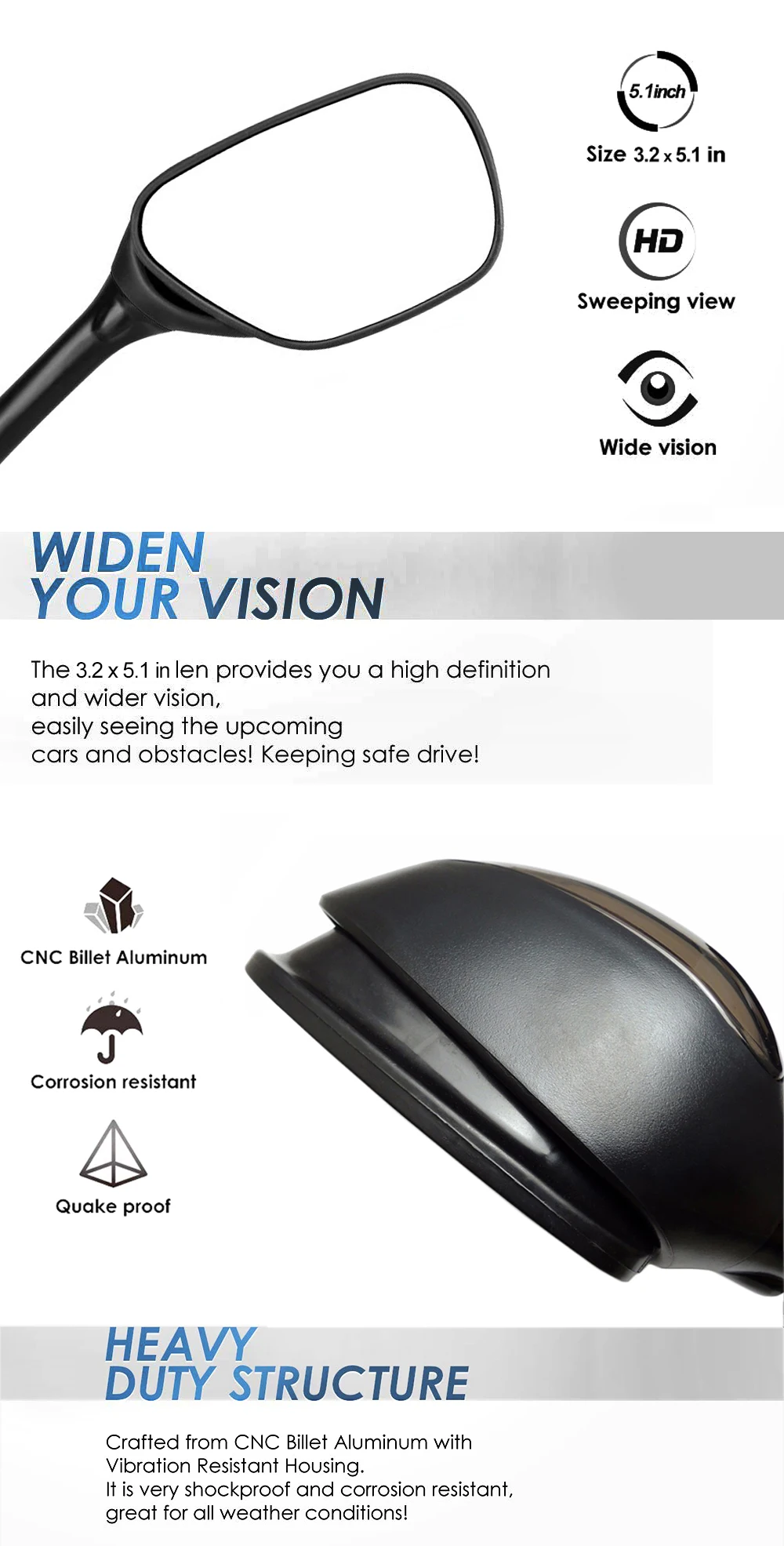 KEMiMOTO мотоцикл Зеркало заднего вида для Suzuki GSXR 600 750 2006 2007 2008 2009 2010 GSXR 1000 2005 2006 2007 2008 K6 K7 K8