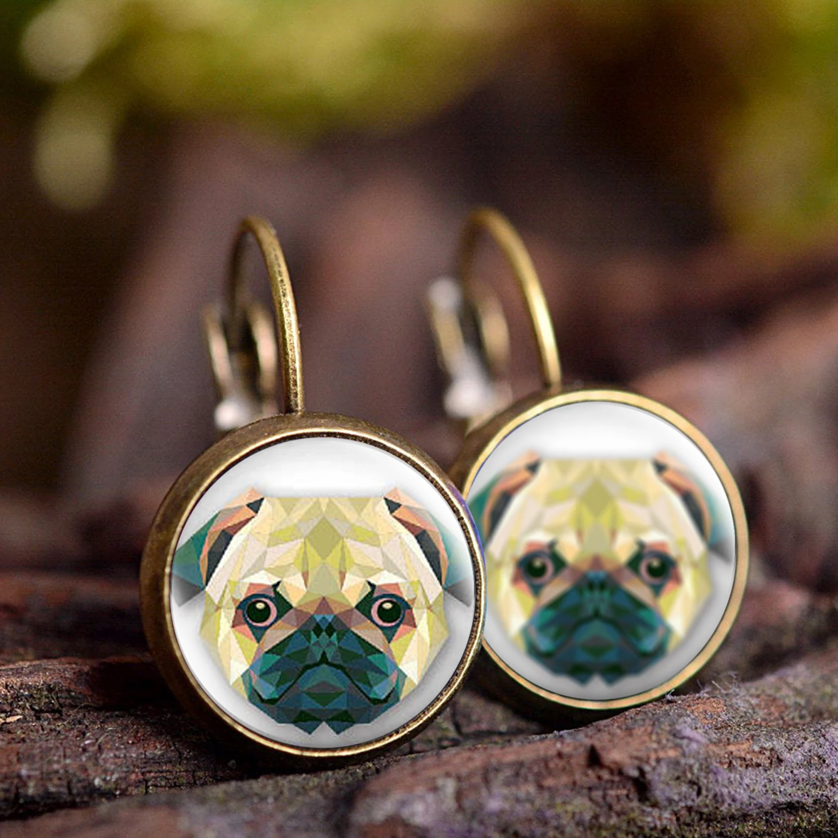 Женские модные серьги стеклянный кабошон очаровательные гвоздики ручной работы