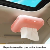 1pcs black car tissue box towel abs miltifunction paper box parking number plate with solid fragrance car decorative accessories