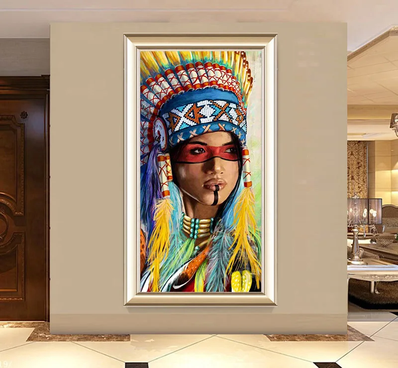 5D DIY Алмазная картина индийская женщина 3D полный квадратный/круглый алмаз вышивка мозаика рукоделие Наборы вышивки крестом домашний Декор подарок