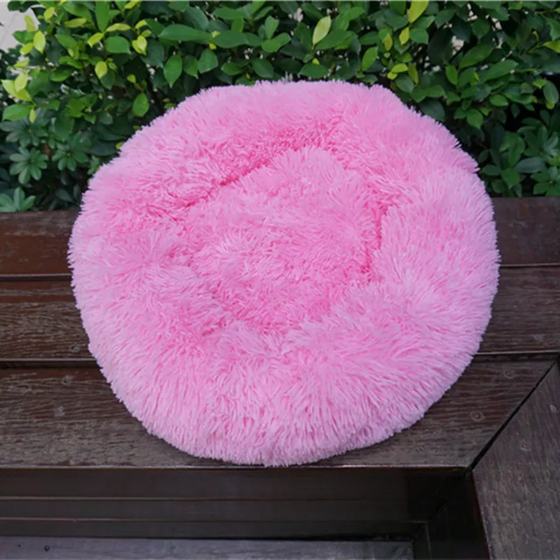 

Soft Dog Bed Round Washable Plush Dog Bed Kennel House For Cat Bed For Dogs Bed Large Labradors Mat Calming Pet Sleeping Sofa
