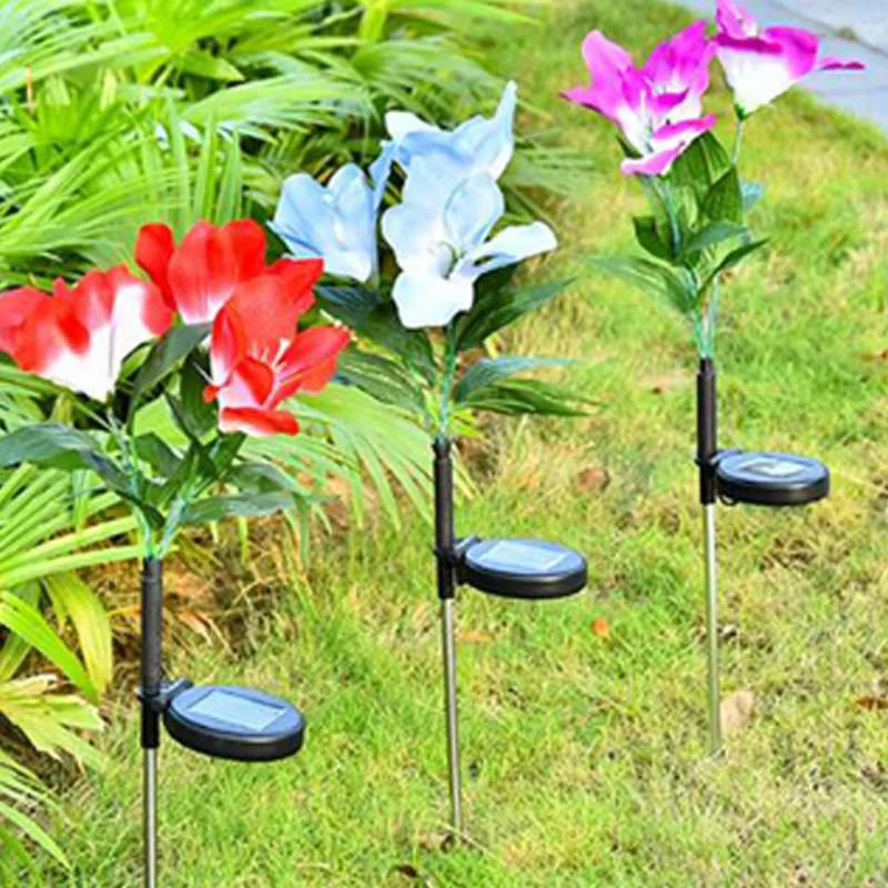 Солнечный СВЕТОДИОДНЫЙ светильник на открытом воздухе Орхидея светодиодный