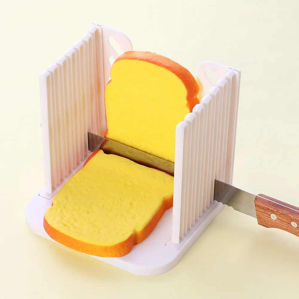 

Bread Slicer Cutter Bread Sandwich Plastic Slicing Cutter Mold Maker Toast Slicer Kitchen Guide Kitchen Accessories Tool