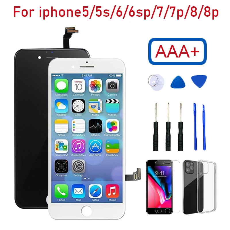 AAA + сенсорный дигитайзер для iPhone 6 6s 7 8 плюс ЖК дисплей экран Замена 5 5s без битых