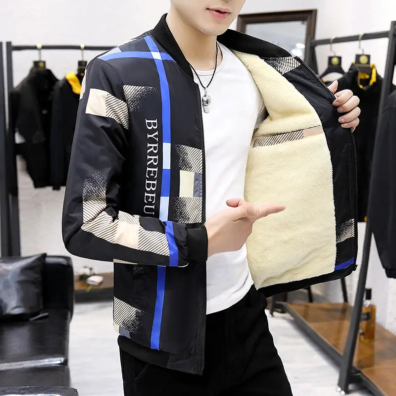 Мужское пальто с начесом плотное Корейская версия Осень-зима | Мужская одежда