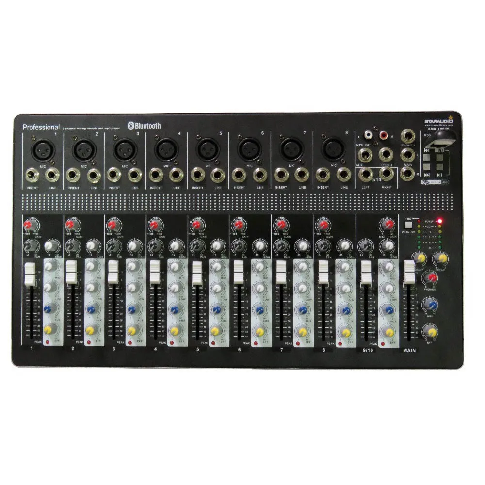 

STARAUDIO 15" 4000W Active Powered KTV PA Party DJ Audio Speaker 10 Channel Stage Club Karaoke USB MP3 Bluetooth Mixer SHD-15