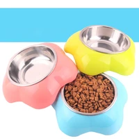 star pet bowls dog food water feeder stainless steel pet drinking dish feeder cat puppy feeding supplies small dog accessories