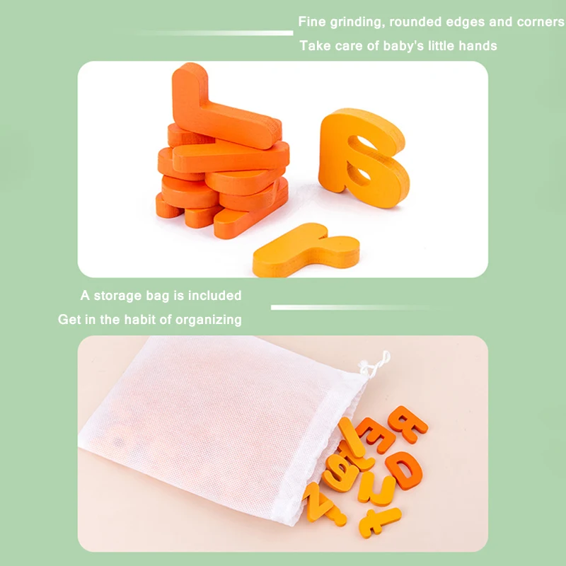 

Kids Spelling Words Game Toy Learning Educational Word Puzzle Game Toy Letters Recognition Set Wooden Sticker Counting Math Toys