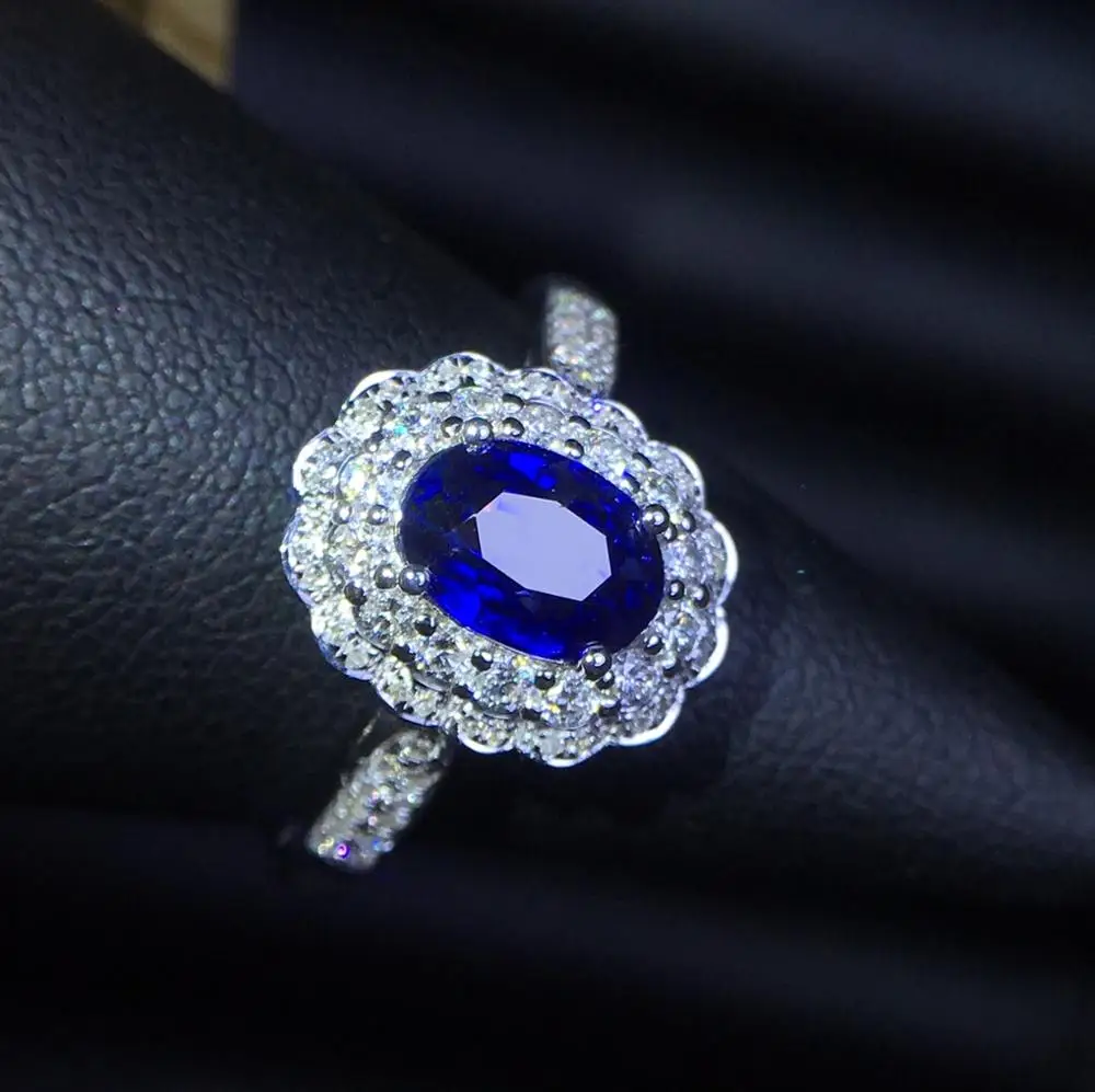 Хорошее ювелирное изделие, сапфировое кольцо, натуральный 1.04ct, не нагревается, васильковый синий сапфир, драгоценный камень, ювелирное изделие для женщин, кольца с бриллиантами