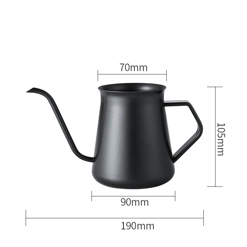 

Stainless Steel Japanese-Style Hand Wash Pot Hanging Ear Pot Coffee Pot Thickened Pot 400Ml with Lid Narrow-Mouth Pot