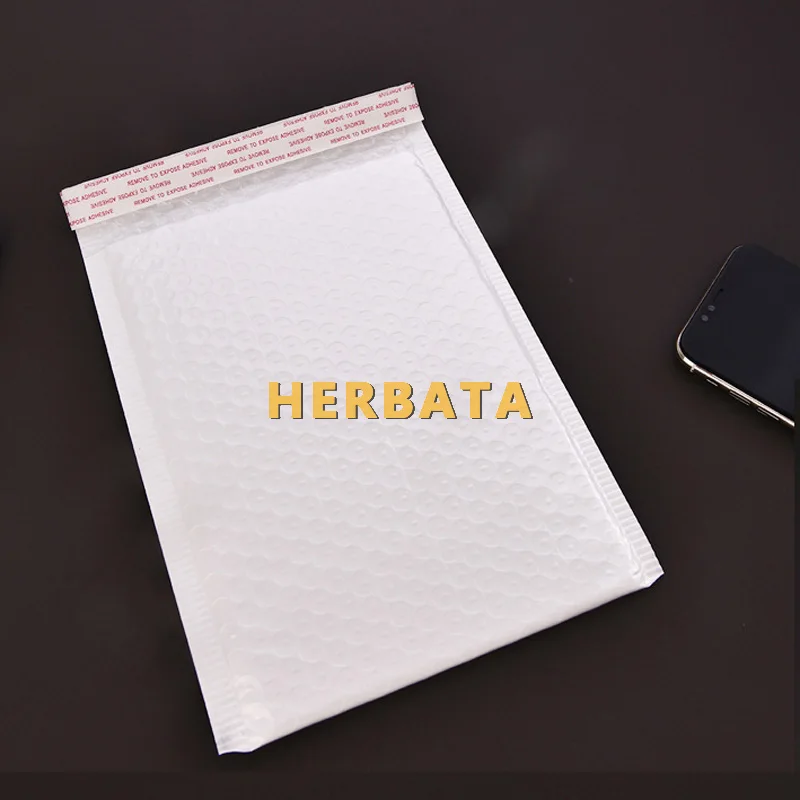 HERBATA (200*250 мм) 10 шт./лот конверты с белым жемчугом курьерские Сумки