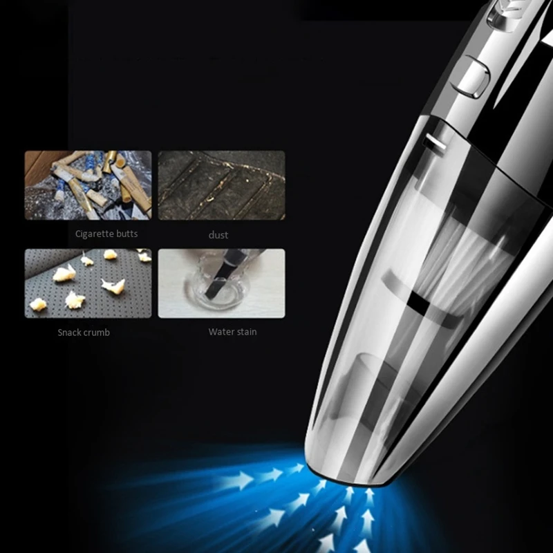 

Car Cordless Handheld Vacuum Cleaner Powerful Suction Wet Dry Lightweight Rechargeable 3200Kpa Cleaner 120W