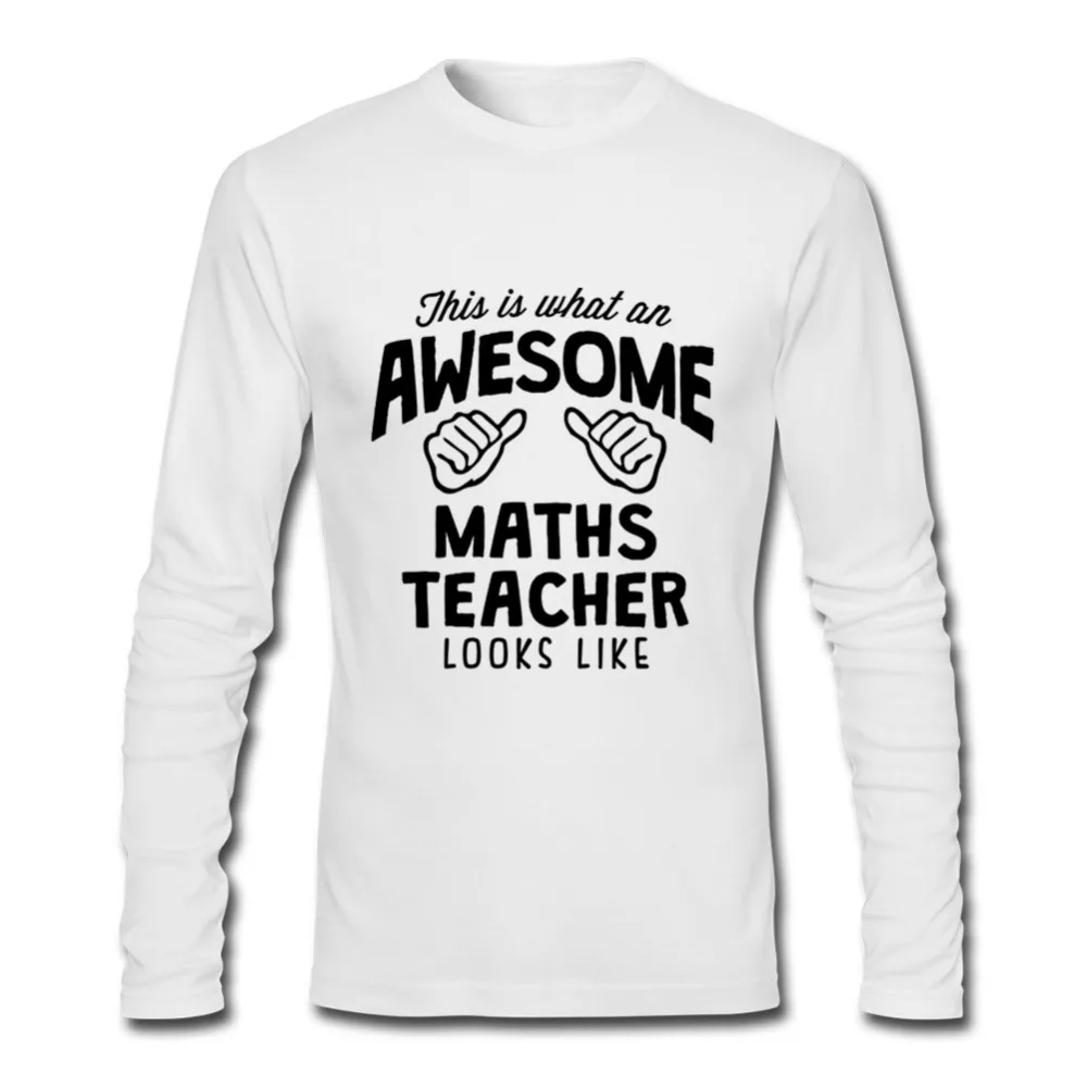 Мужские футболки с длинным рукавом потрясающие для учителя математики мужские