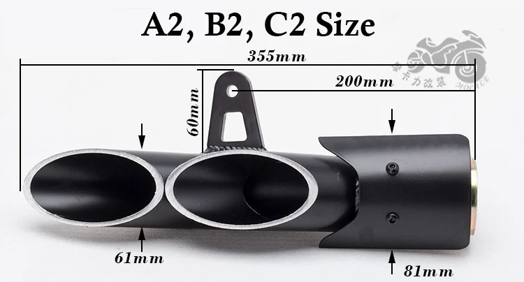 36-51 мм алюминиевый сплав универсальная Модифицированная выхлопная труба