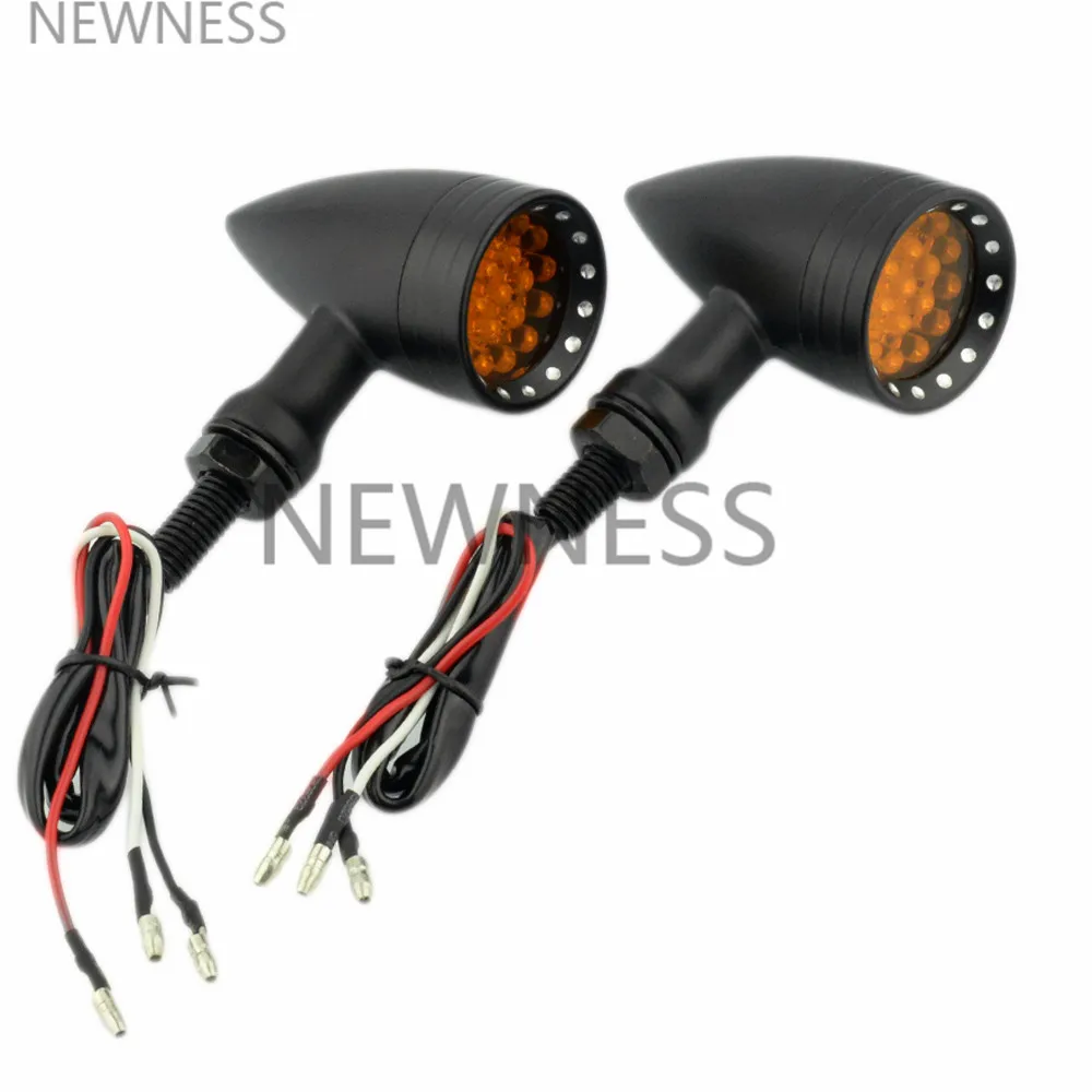 Cafe Racer LED Пуля мотоцикл указатель поворота Универсальный для Harley Honda Triumph Bobber Chopper