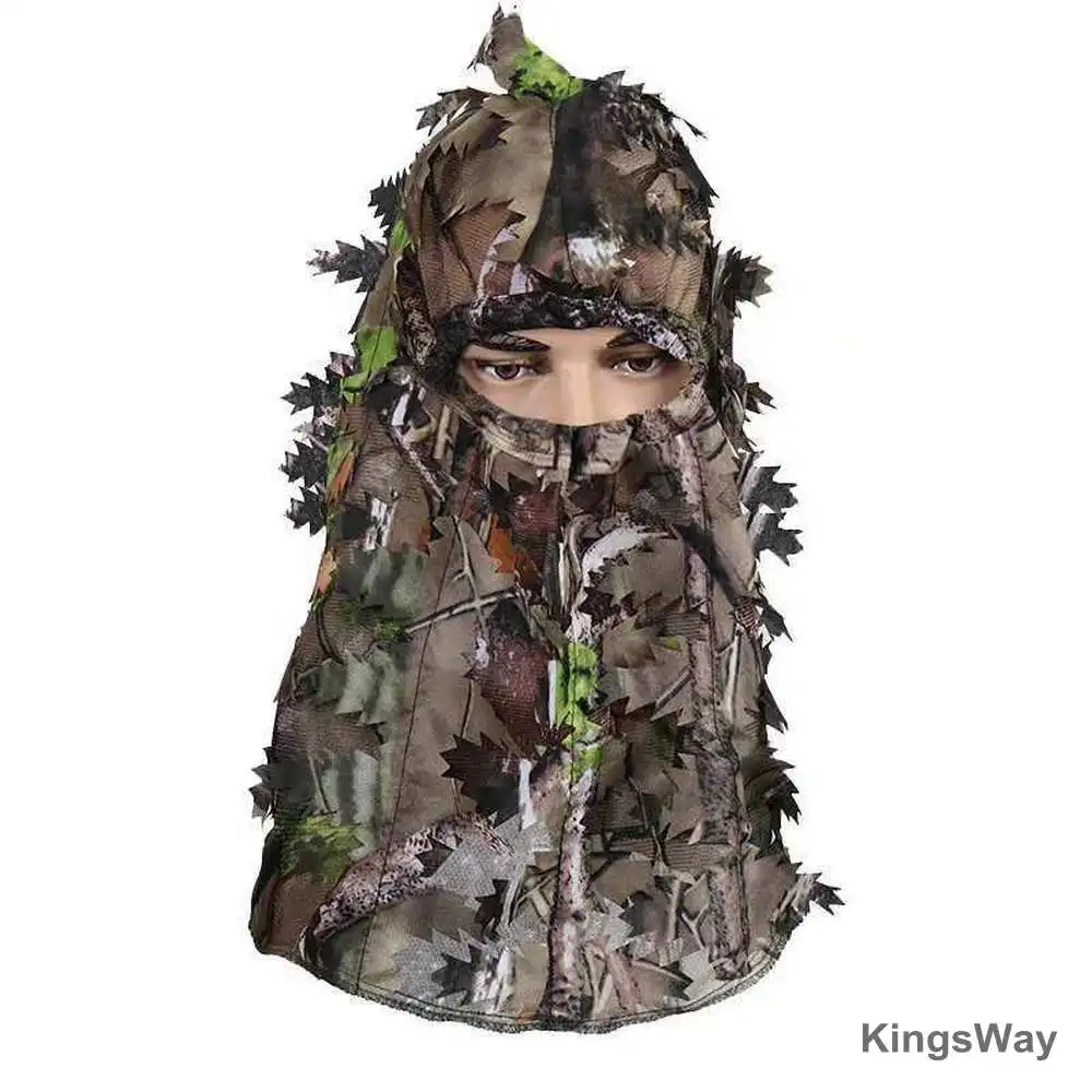 

Camouflage Face Mask 3D Leaf Stereo Hunting Mask Hat Camo Face Mask Woodland Full Face Mask Hunting Accessories