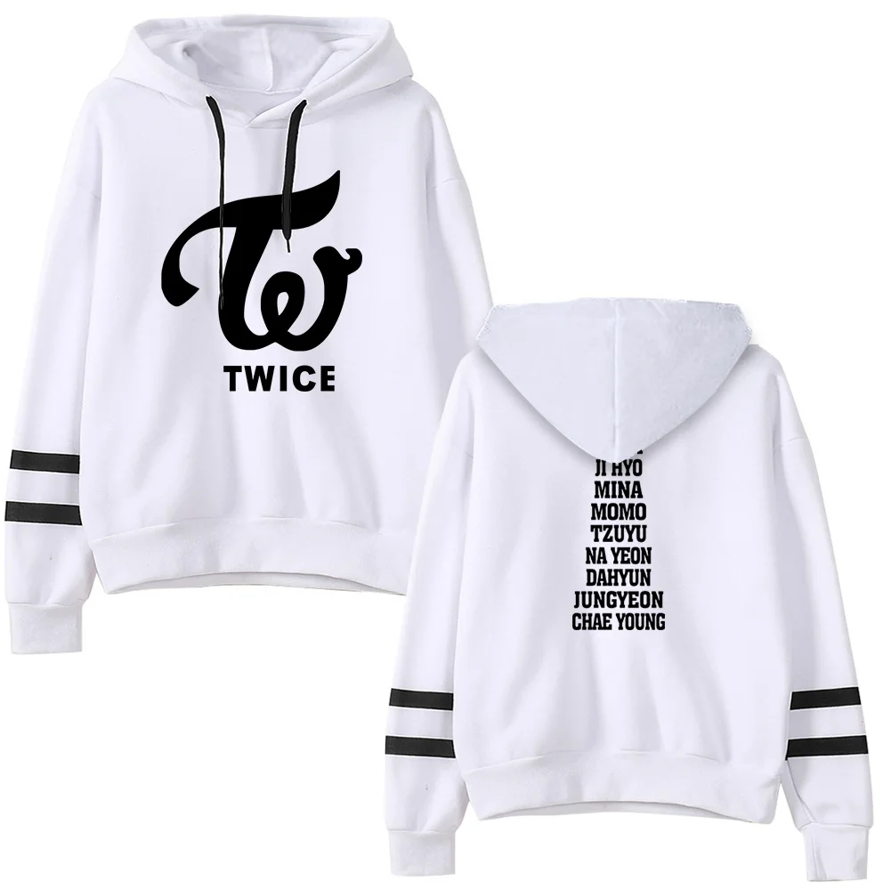 Женская толстовка с капюшоном KPOP TWICE повседневная одежда Толстовка длинным