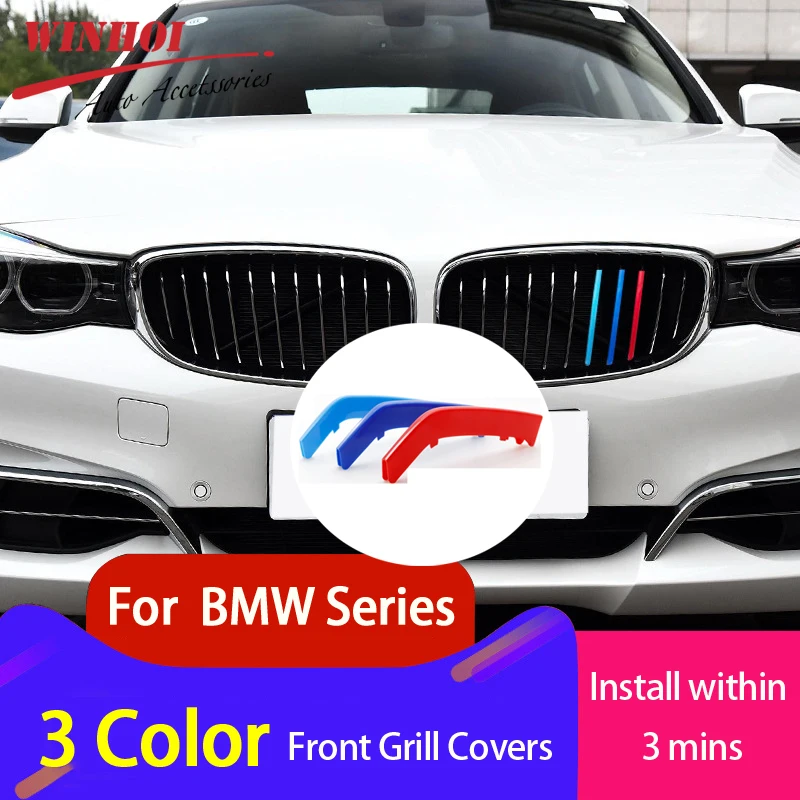 Три Цвет автомобильный гриль с отделкой полоса для хэтчбеков BMW серий 1 Hatchback Sedan F52