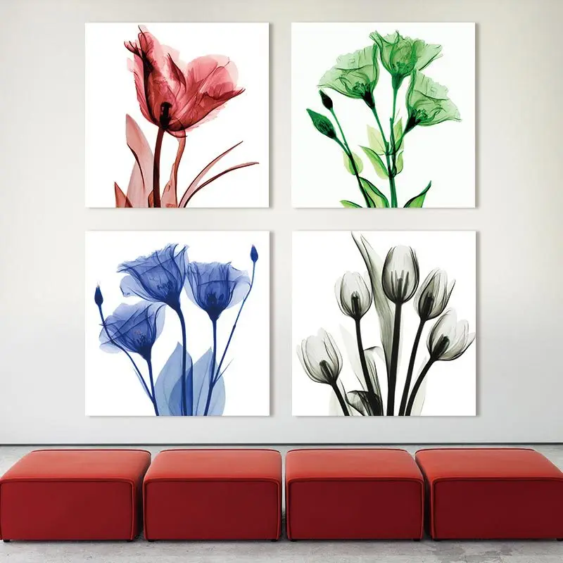 

Modern Minimalist Flower Watercolor Oil Painting Living Room Background Wall Decoration Canvas Painting Porch Hanging Painting