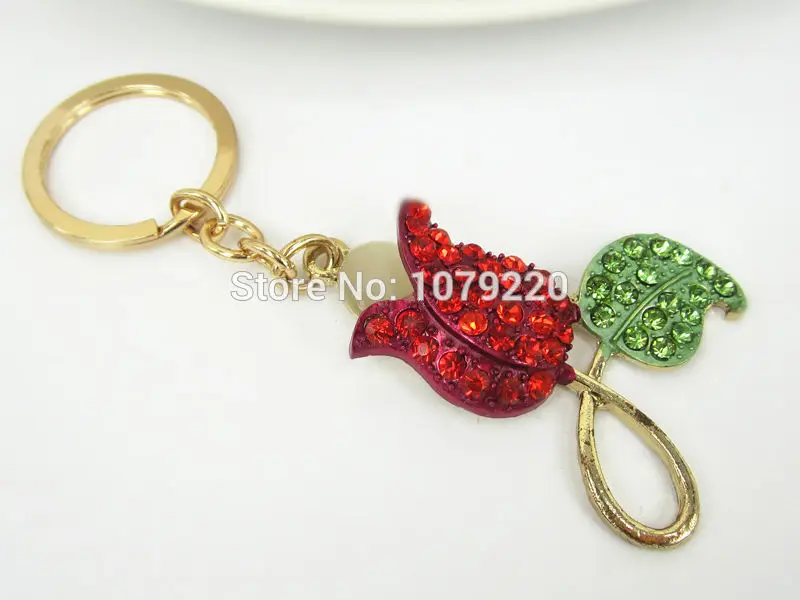 Ювелирные изделия цветы брелок Шарм цветок розы металлические брелки кулон