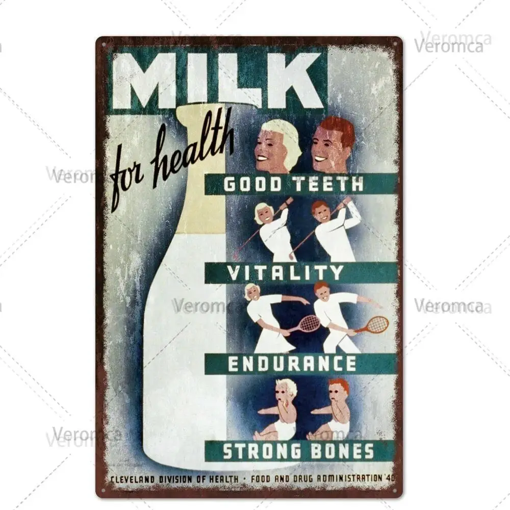 

Vintage Farmhouse Decor Tin Sign Milk Metal Sign Plaque Metal Vintage Poster Wall Decor Cow Pig Retro Wall Strickers