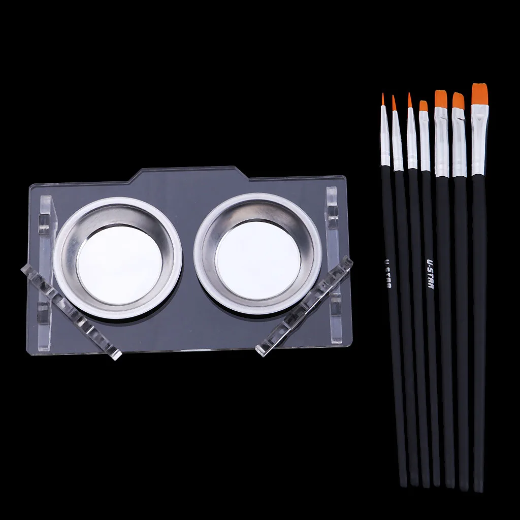 7 пластиковых тонких острых наконечников кисть и лотки для моделирования