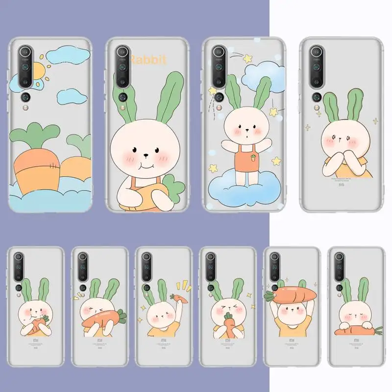 

Retro carrot kawaii rabbit Phone Case For Redmi Note 5 7 8 9 10 A K20 pro max lite for Xiaomi 10pro 10T
