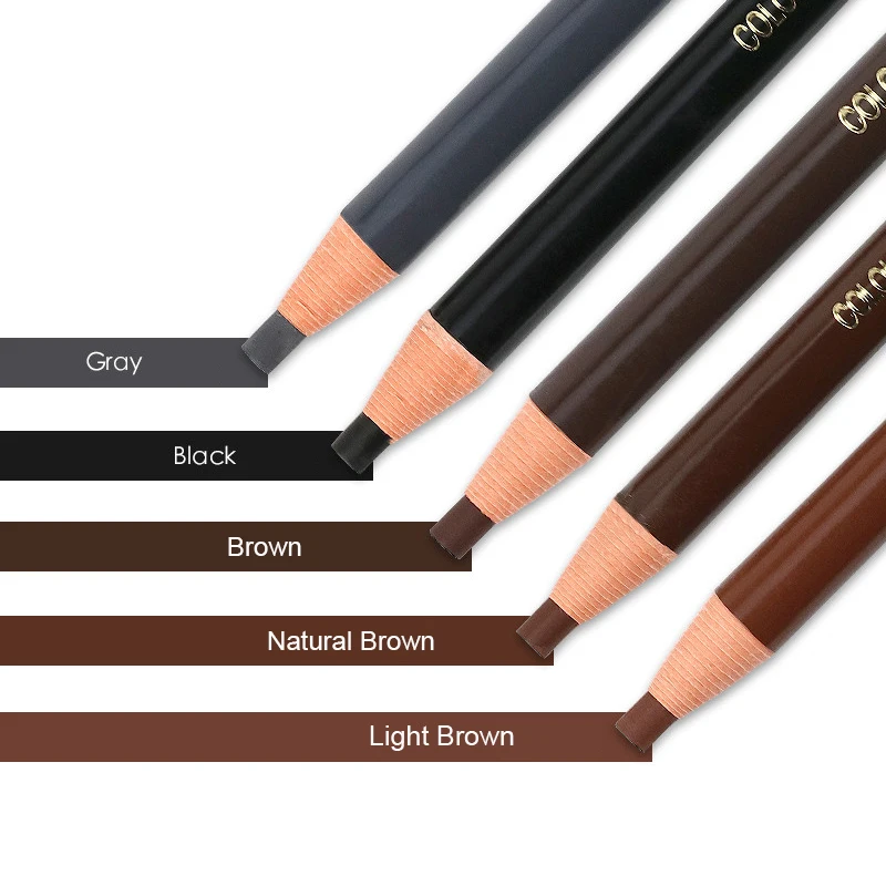 

12pcs/lot Eyebrow Pencil Longlasting Waterproof Eyebrow Pencil Easy to Wear Cosmetic Makeup Tools Microblading Supplies