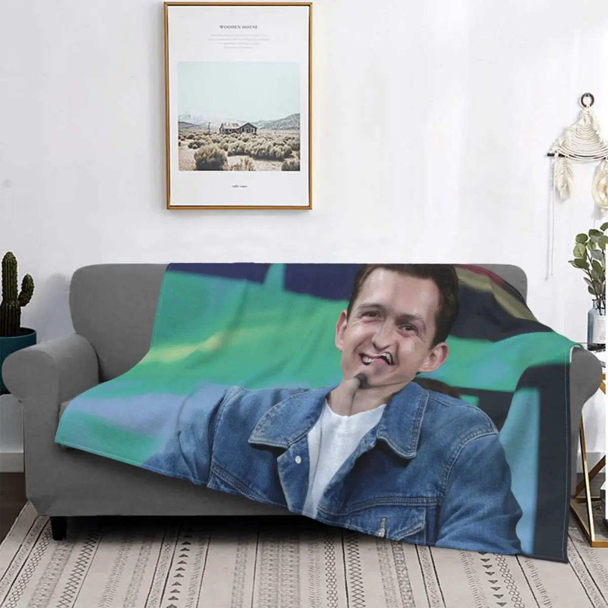 

Tom Holland-colchas cómodas con cierre de cojín, 1 P y Media Manta con capucha, Alfombra de oración, manta de franela Islámica