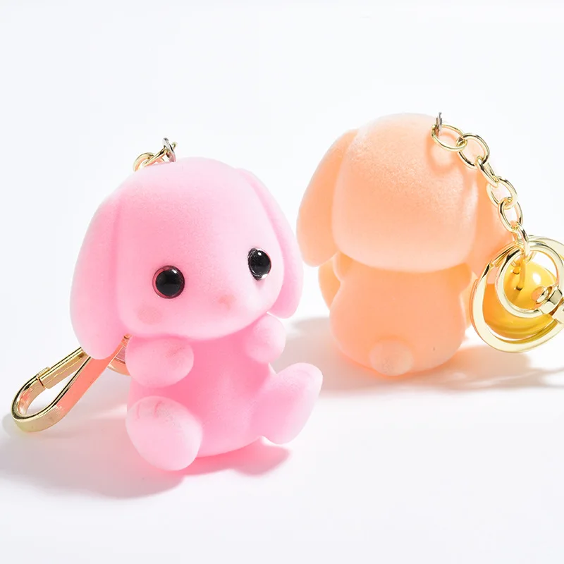 Мультфильм сладкий щенок брелок креативный Флокированный колокольчик кольцо