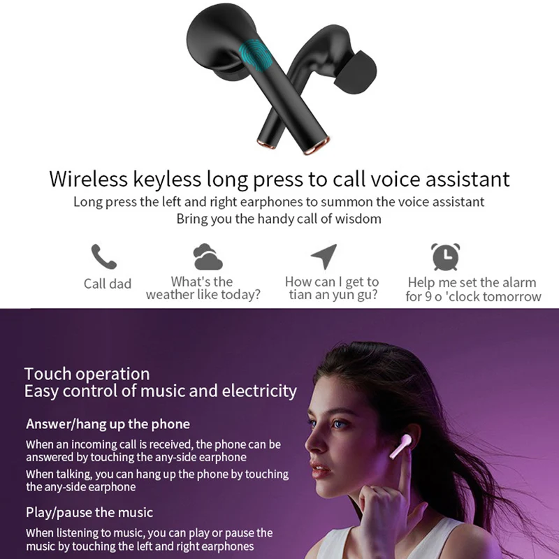 2021 Беспроводная Bluetooth-гарнитура IWO PRO J3 Pro Tws Спортивная сенсорная гарнитура Bluetooth 5