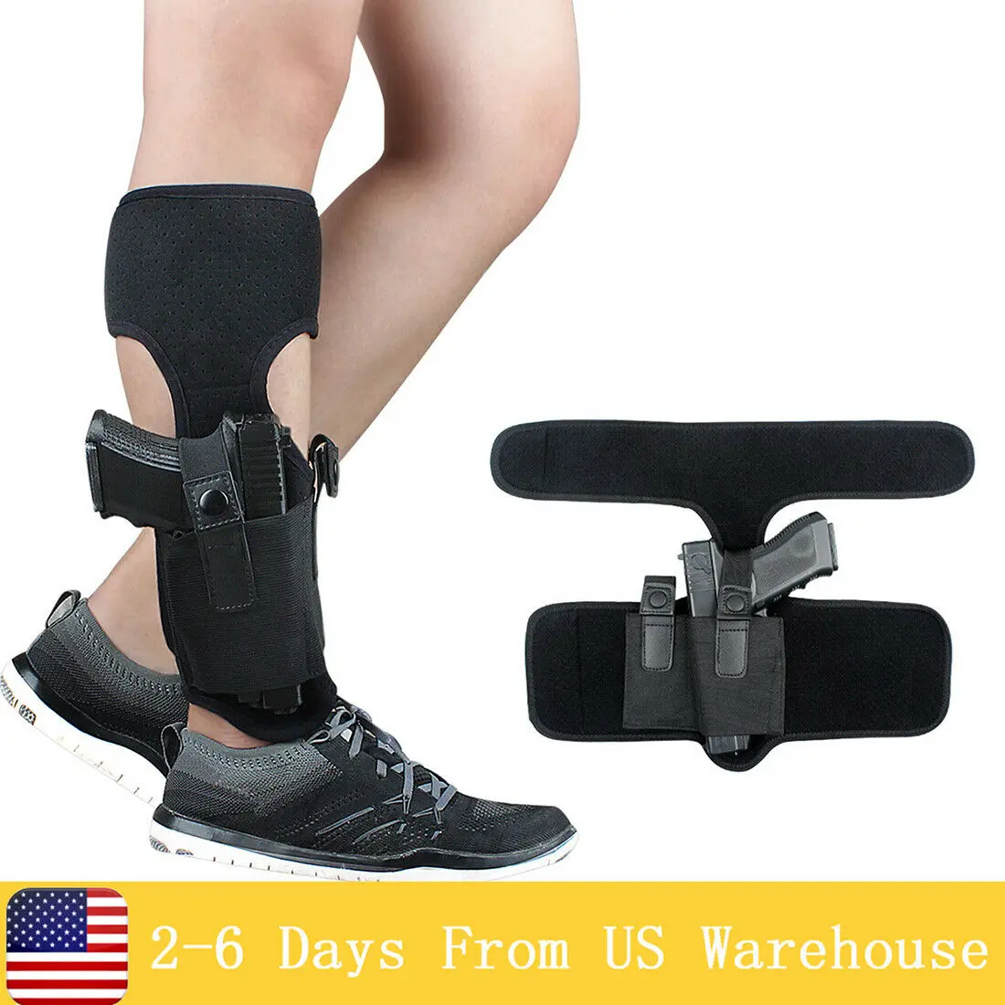 

Concealed Ambidextrous Pistol Carry Leg Holster Fits Universal Gun Ruger Lcp Sig