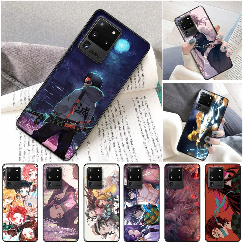 

Demon Slayer Kamado Nezuko Kamado Tanjirou Agatsuma Zenitsu Kimetsu No Yaiba Phone Case For Samsung Galaxy S20 Plus FE Coque
