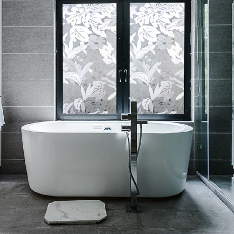 100 см Длина статического цепляться виниловый стикер на окно тропические растения