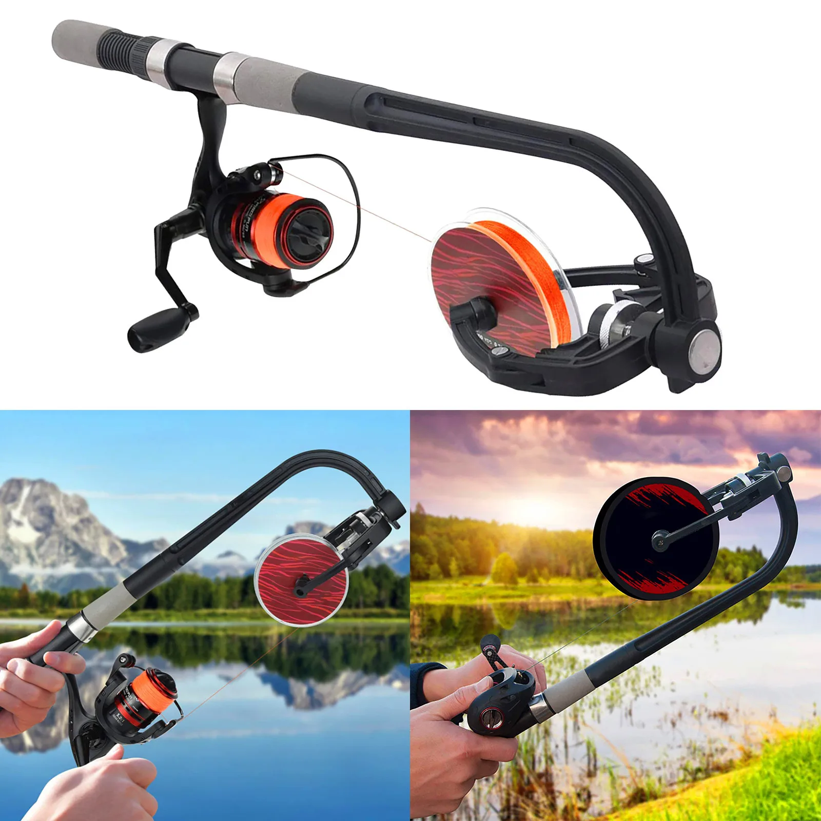 2020 Fishing Line Spooler Winder Portable Reel Spool Spooling Station System For Spinning US Ship | Спорт и развлечения