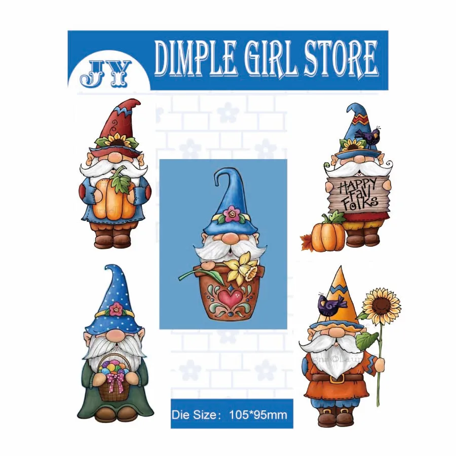 

Christmas dwarf old man pumpkin 2021 new cutting template and embossed card making punching scrapbook handmade stamp mold
