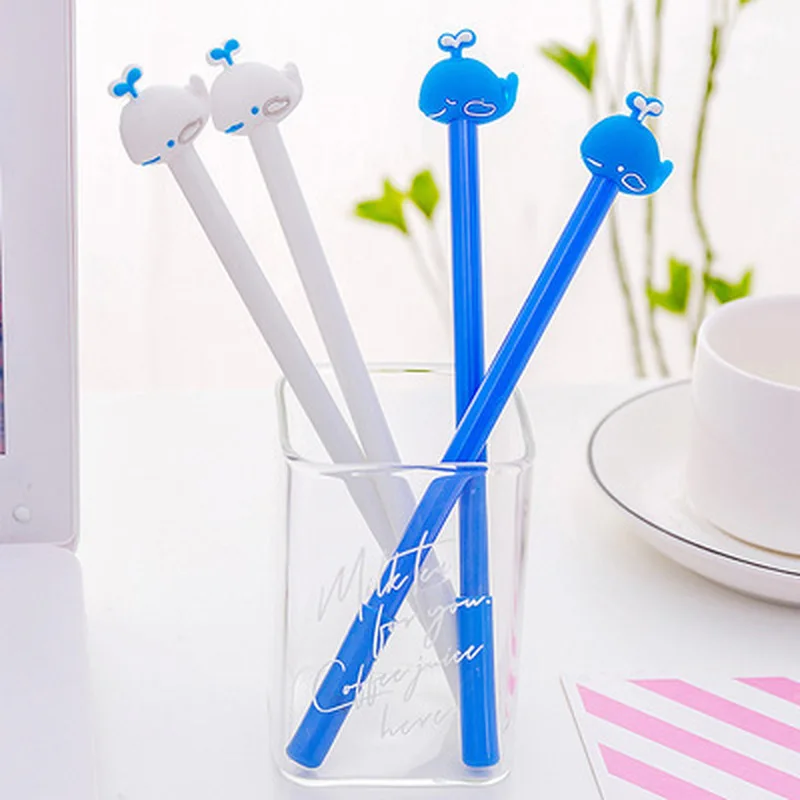 

1pcs Whale Gel Pen 0.38mm Cute Pens Novelty Stationery Kawaii Pen Student Cute Black Signing Pen Kawaii School Supplies
