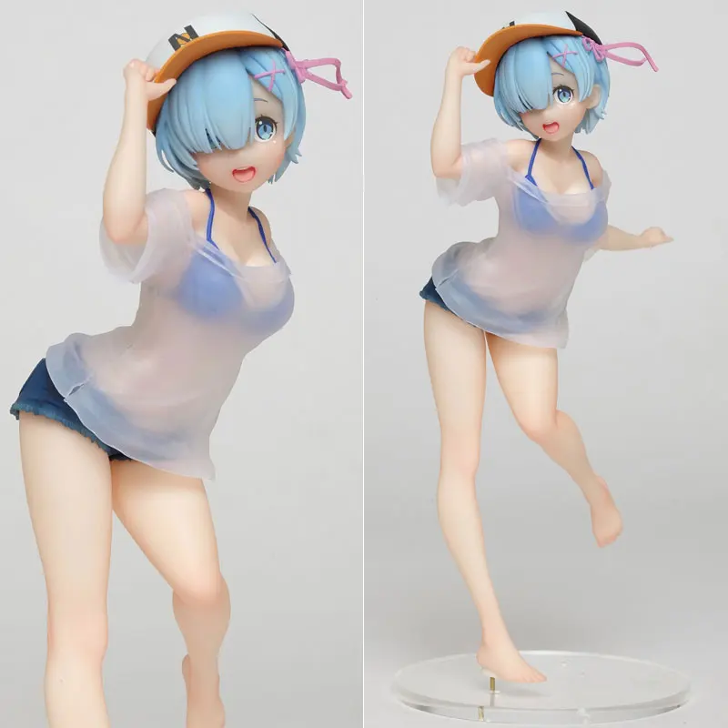 

Bandai Original TAITO RE Zero Exotic Life Swimwear Wedding Dress Snowwoman Rem Ram Action Figure Model Toys