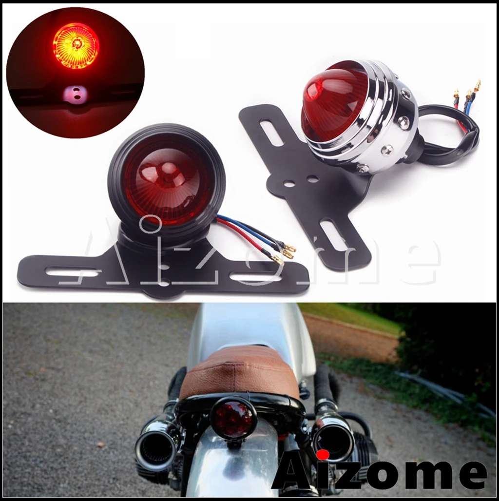 

Motorcycle 12V Tail Light Brake LED Light For Cafe Rcer Bobber Chopper Trikes Custom Motorbikes Taillight Rear Stop Lamp