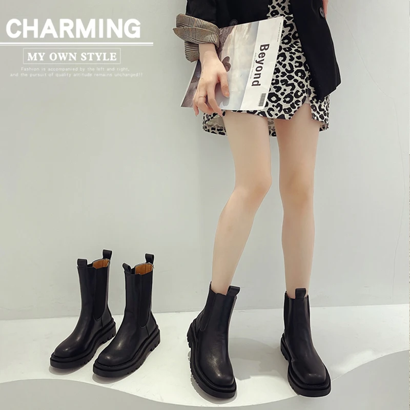 

2022 Women Autumn Fashion Platform Ankle Boots Ladies New Couple Original Design Booties Females Breathable Casual Party Shoes