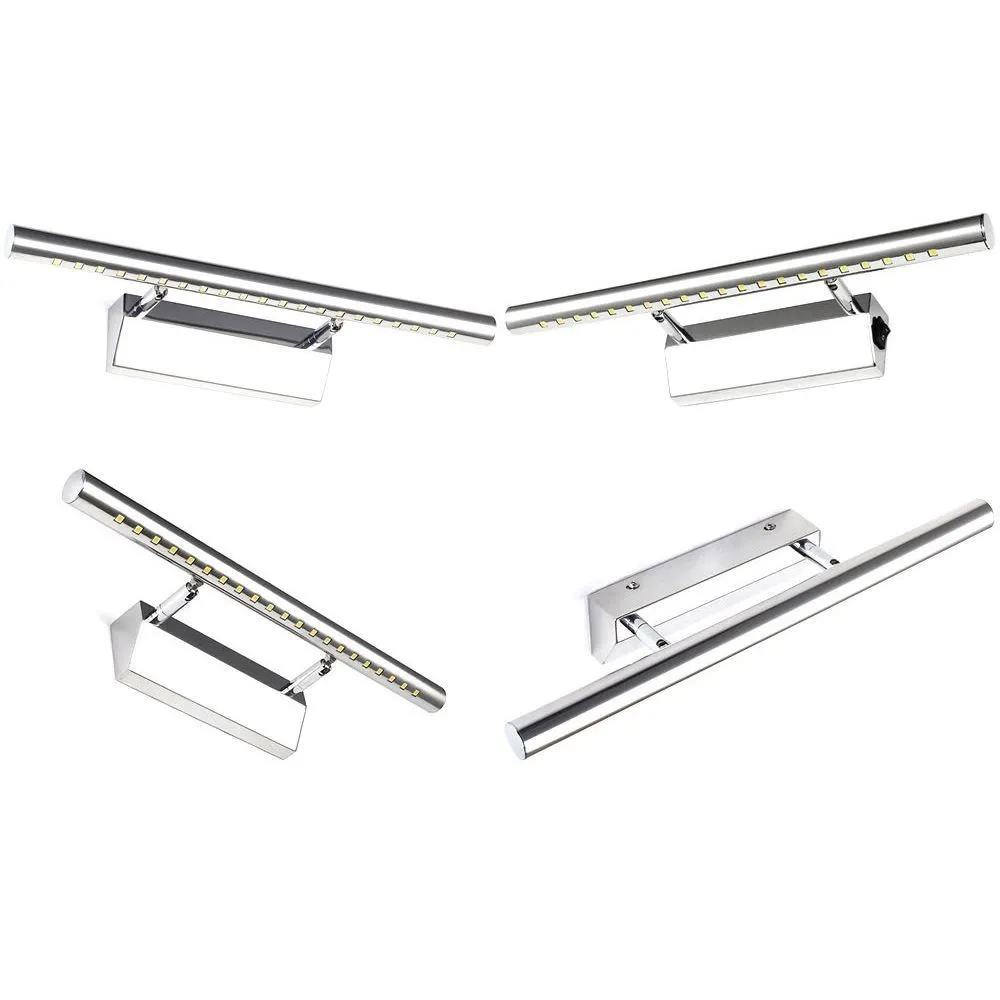 

Modern anti-fog bathroom LED Wall light Bathroom Mirror warm white washroon wall Lamp fixtures Stainless SteelStain boby