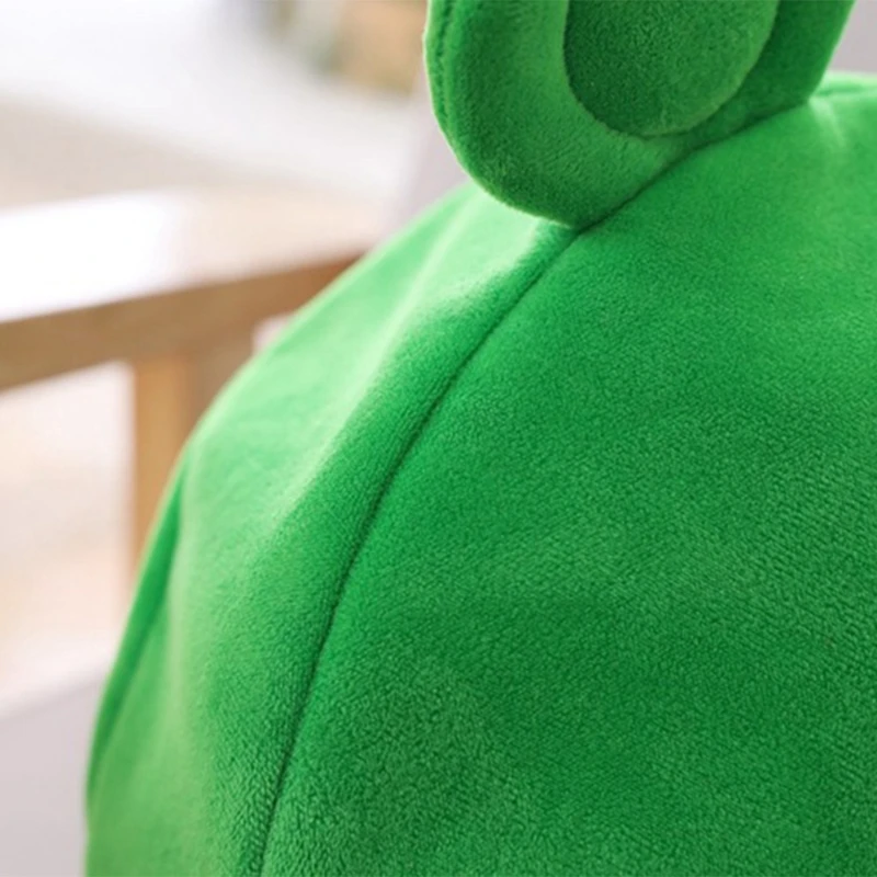 

Funny Big Frog Eyes Cartoon Plush Hat Toy Green Headgear Cap Cosplay Costume