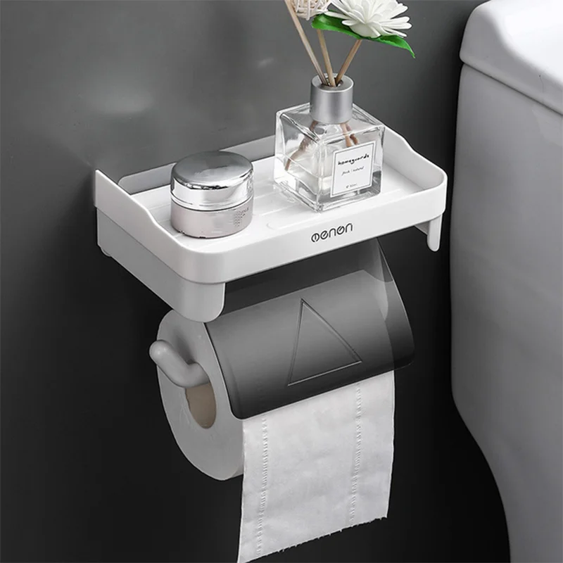 

Настенный держатель для туалетной бумаги, держатель для салфеток в ванную комнату, самоклеящийся держатель без отверстий, кухонный чехол д...