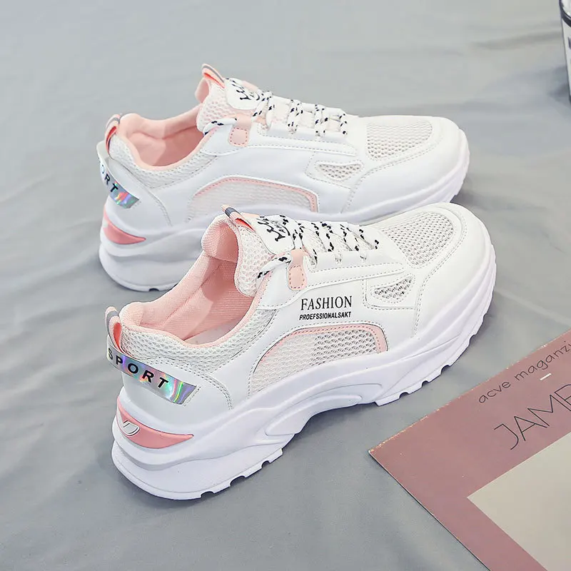 

height increase Sneakers 2021 women summer breathable casual shoes Mesh Outdoor Lightweight Running Athletic Training Footwear