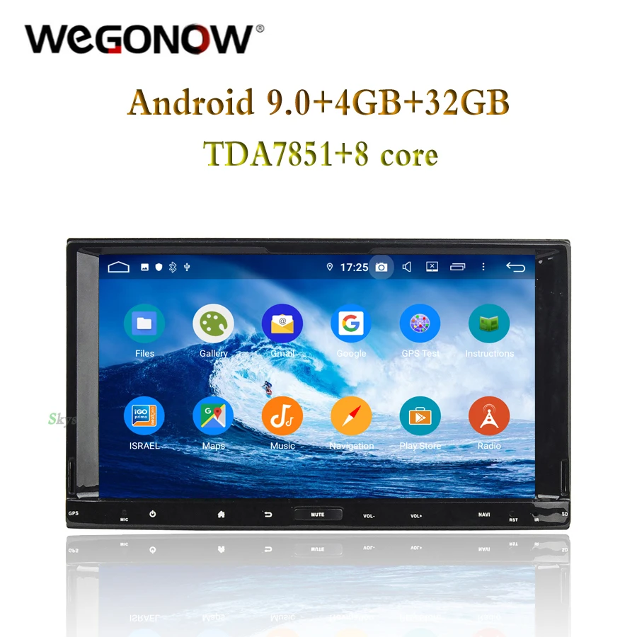 2Din Android 9 0 для Автомобильный мультимедийный плеер 4 ГБ ОЗУ 32 Гб 8 ядер gps RDS радио wifi