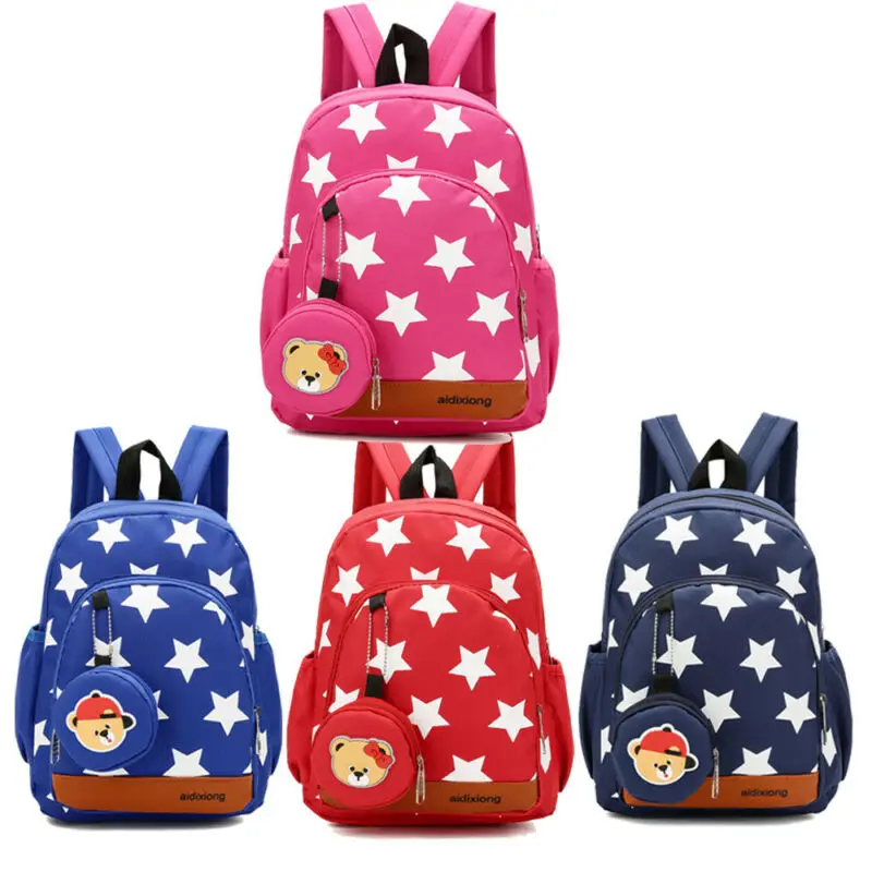 

New baby children's school bag cute stars cartoon printing kindergarten backpack boy girl universal backpack